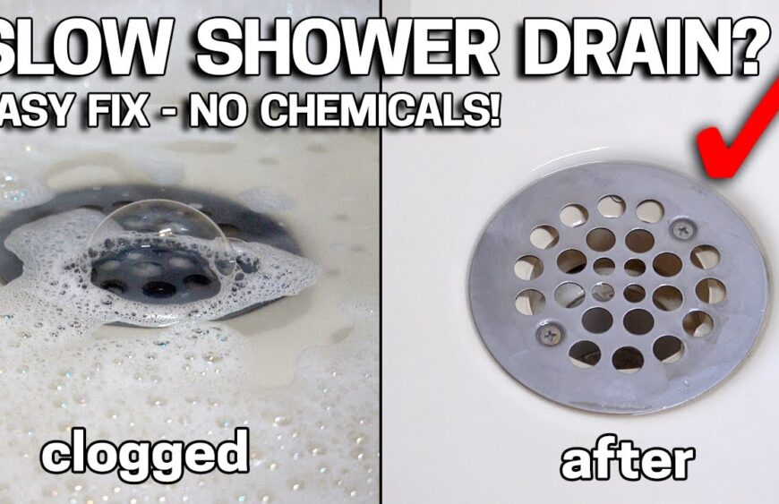 Clogged-or-slow-draining-shower-drain
