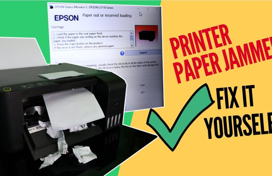 Jammed-or-stuck-printer-paper